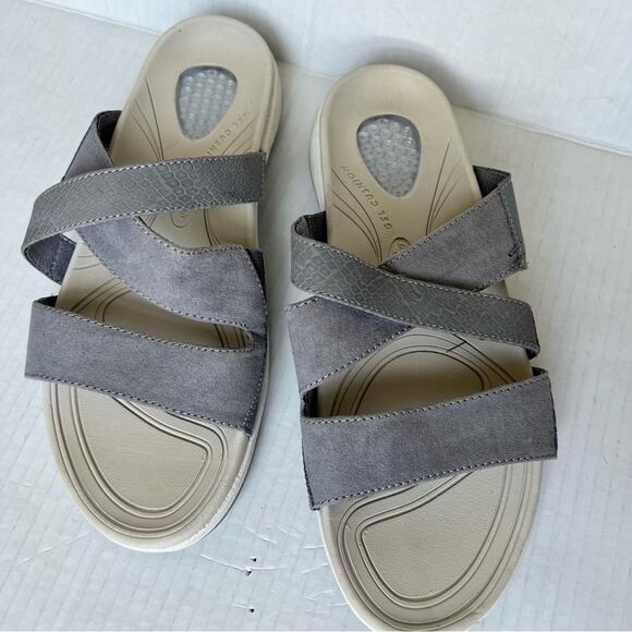 Dr. Scholls Women’s Gray Daytona Slip On Strappy Sandals Size 8.5 - Picture 1 of 6
